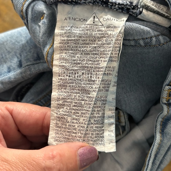 Zara Jeans Womens Sz 12 Med Light Wash Denim Straight Leg Raw Hem 0108/032/427 - Picture 10 of 15